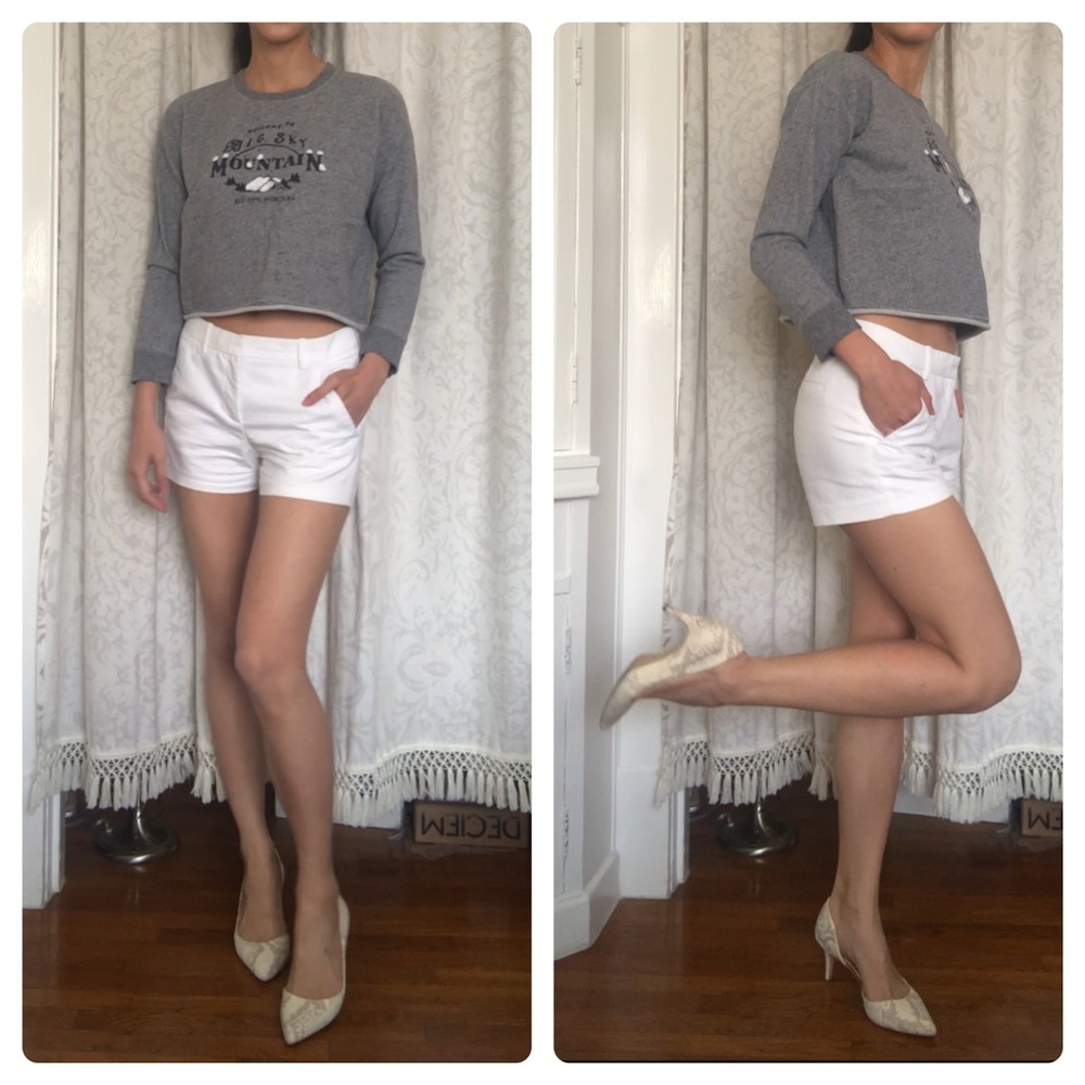 MADEWELL Gray Graphic Crop Top